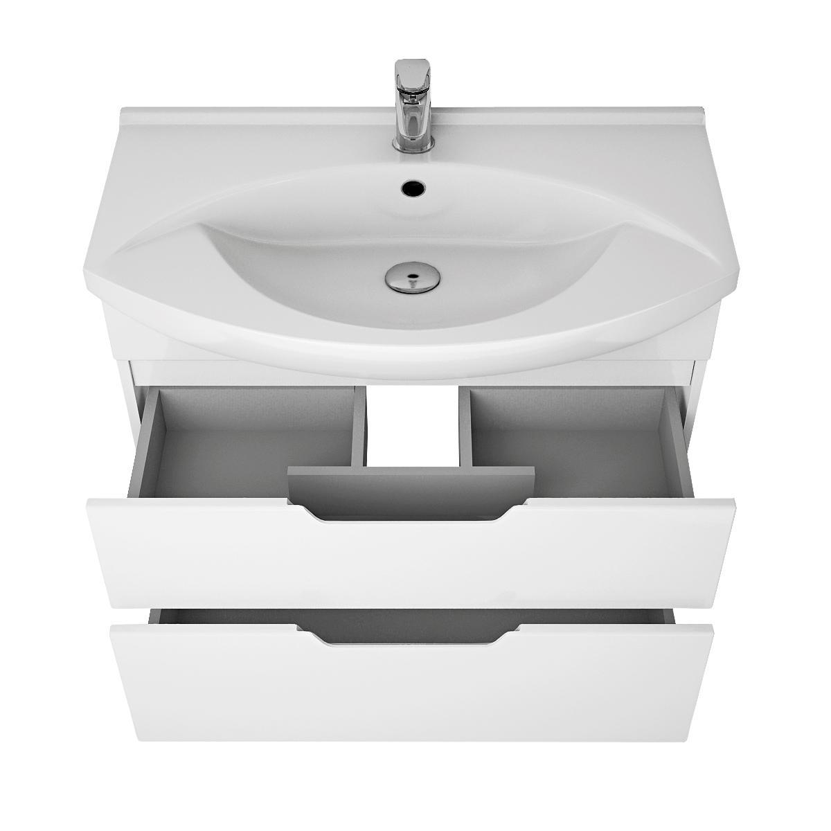 Тумба с раковиной напольная Dreja Laguna Plus 105 см, белый