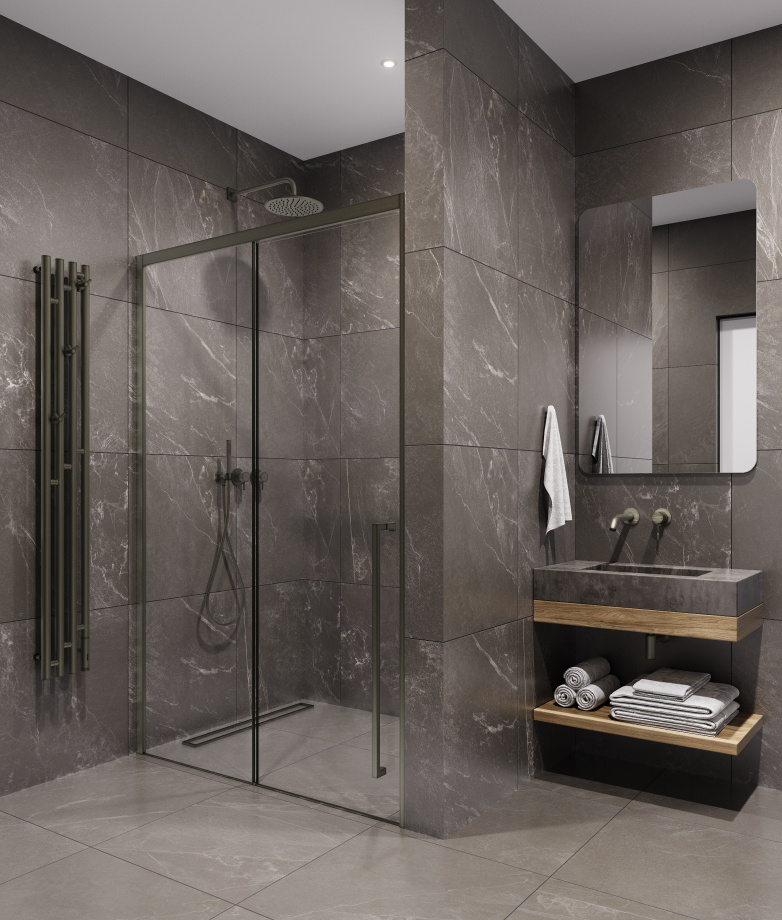 Душевая дверь Timo TDSS-120/13C-8R, 1200*2000, профиль никель, стекло прозрачное 8 мм