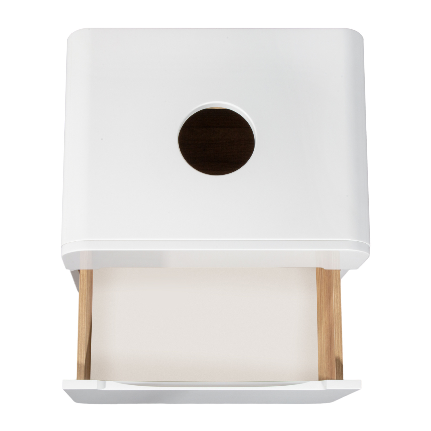 Тумба подвесная Runo Ницца 60 под накладную раковину, белый