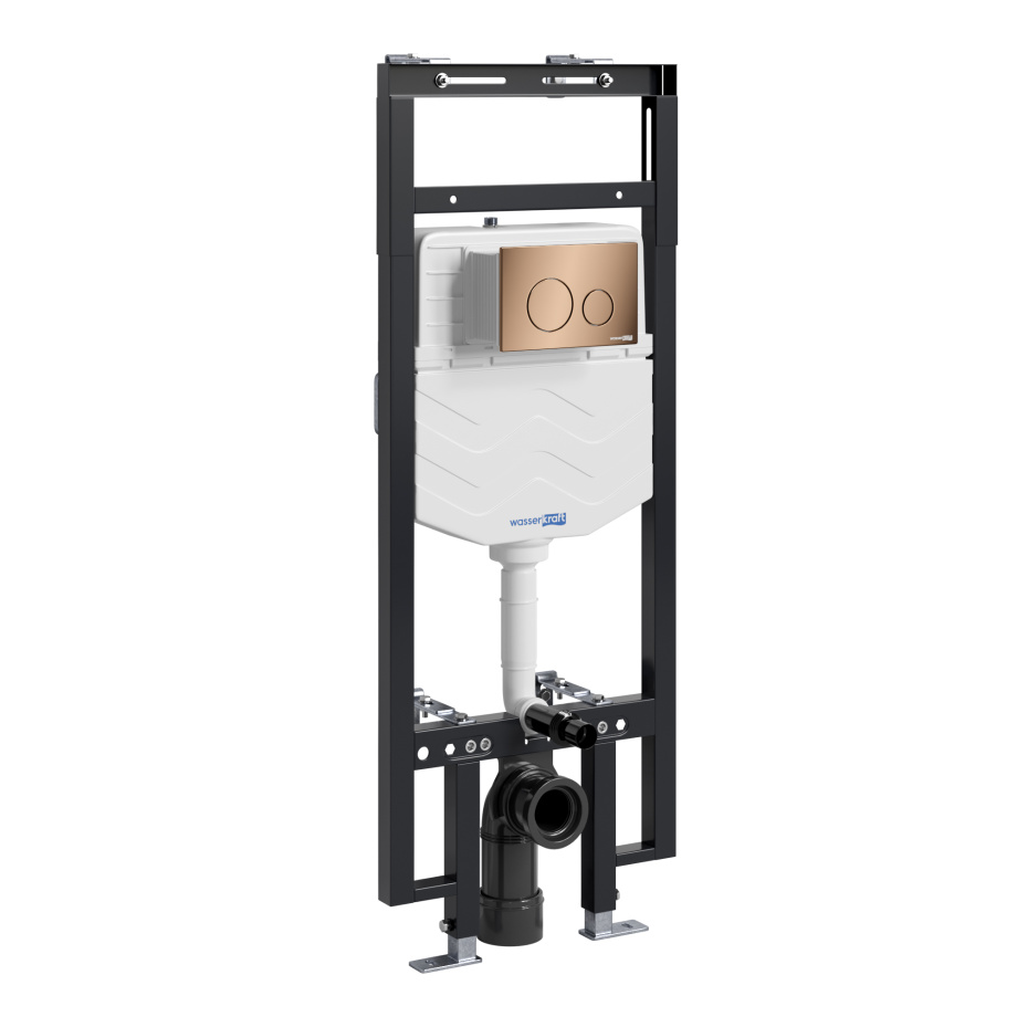 Инсталляция WasserKraft Dinkel 58TLT.010.ME.RG02 для подвесного унитаза, с кнопкой