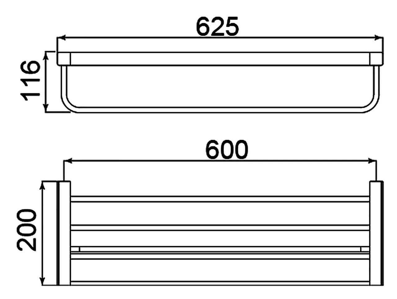 Полка для полотенец Timo Selene 17058/17 матовое золото