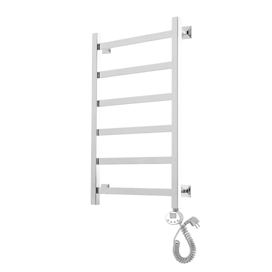 Полотенцесушитель электрический Domoterm Квадро Плюс П6 500Х800 ER правый, хром