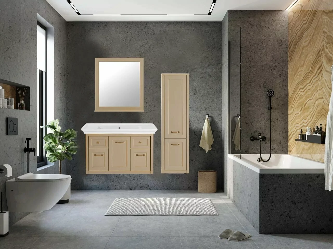 Зеркало ASB Woodline Толедо 100 капучино