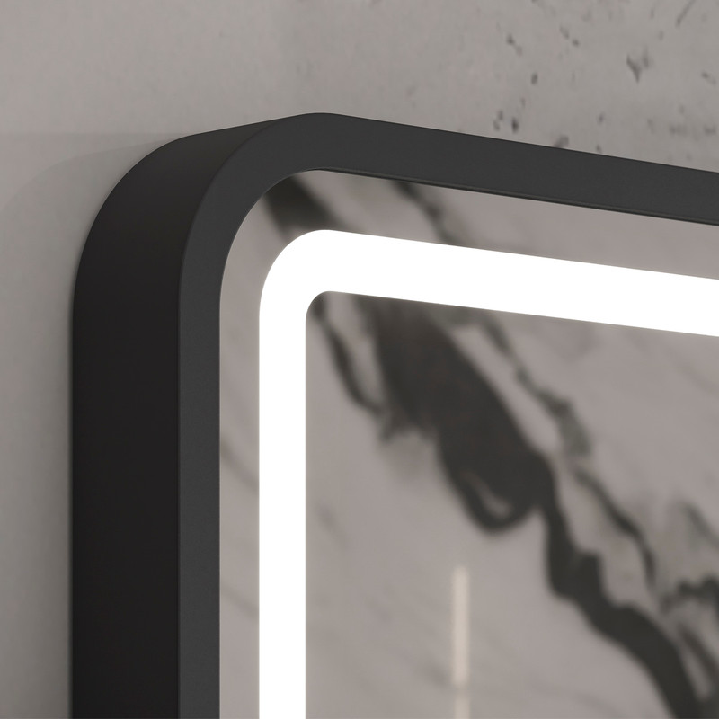 Зеркало с подсветкой EQUIL STOUNE 500х900, черный