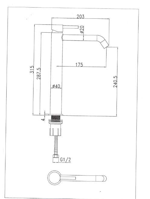 Смеситель для раковины SantiLine SL-9004MB чёрный матовый