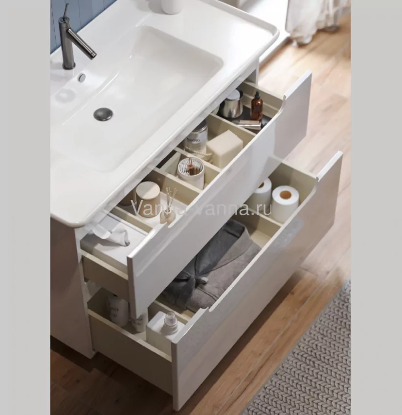 Тумба подвесная Alavann Berta 85 с раковиной Дуглас 85, белый