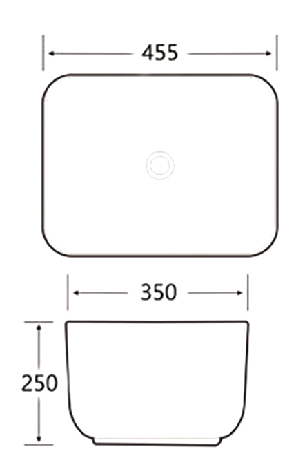 Раковина SantiLine SL-1113 накладная, белая