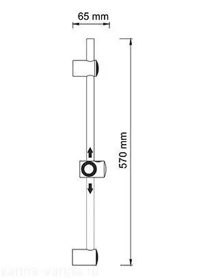 Штанга для душа WasserKraft A049 Isar темная бронза