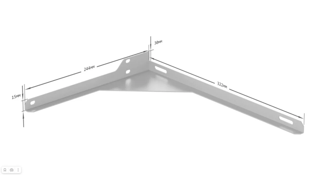 Кронштейн для раковин Санта белый, правый
