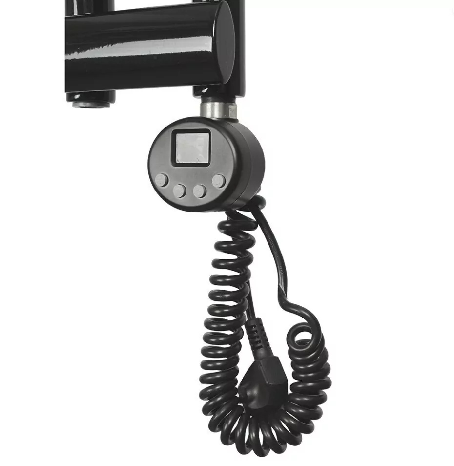 Полотенцесушитель электрический Domoterm Гамма П9 500х820 ER правый, черный матовый