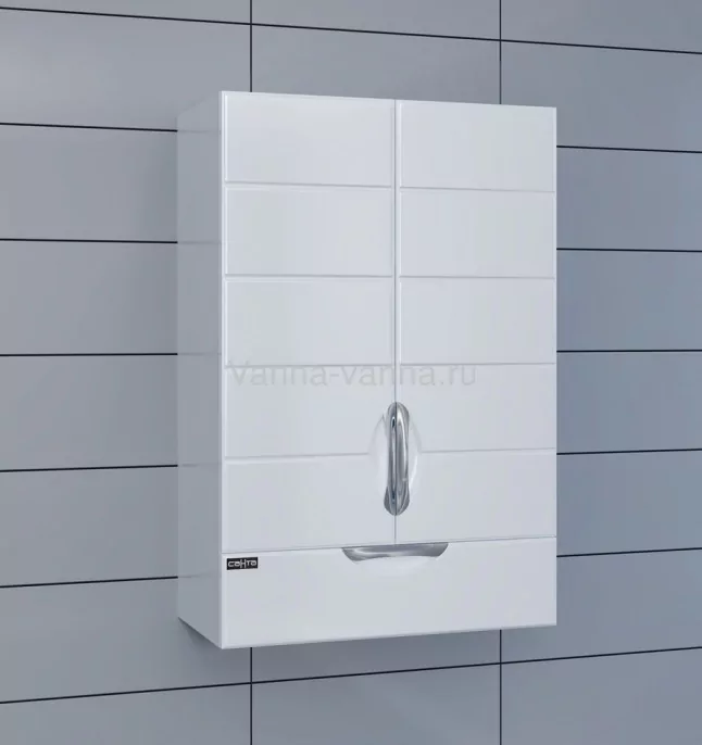 Шкаф навесной Санта Родос 60х90 с ящиком, белый