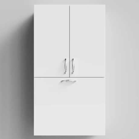 Шкаф навесной Vod-ok Колумбия 60 с корзиной для белья, белый