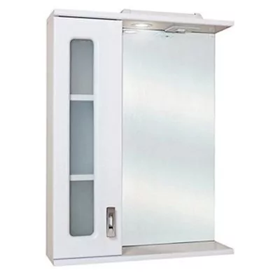 Зеркало со шкафчиком Onika Кристалл 58 L свет, белый