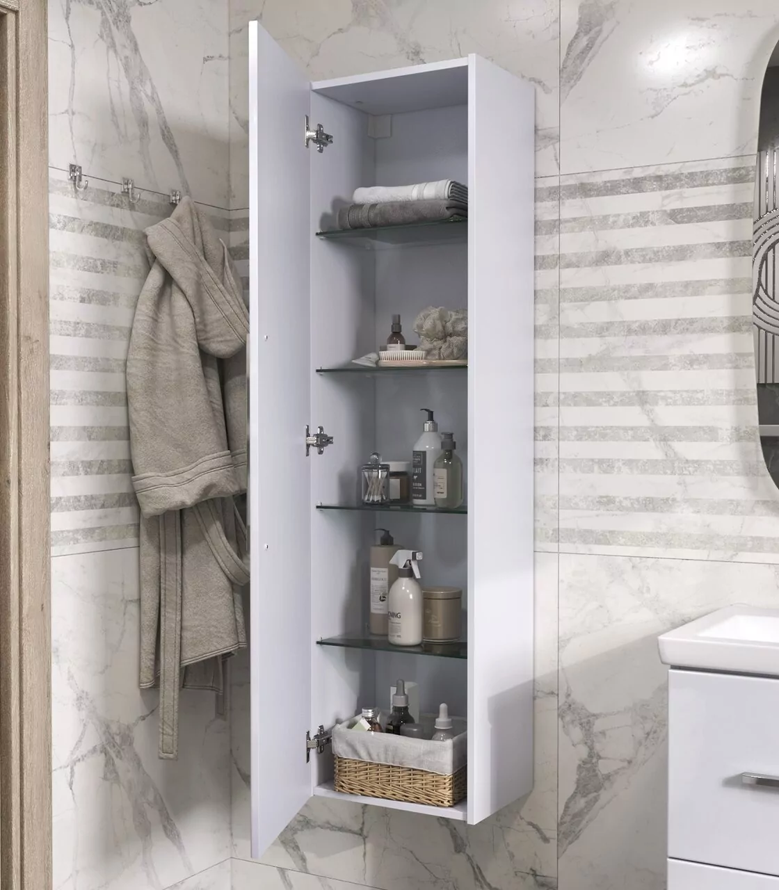 Пенал Vigo Land 40 L/R подвесной, белый