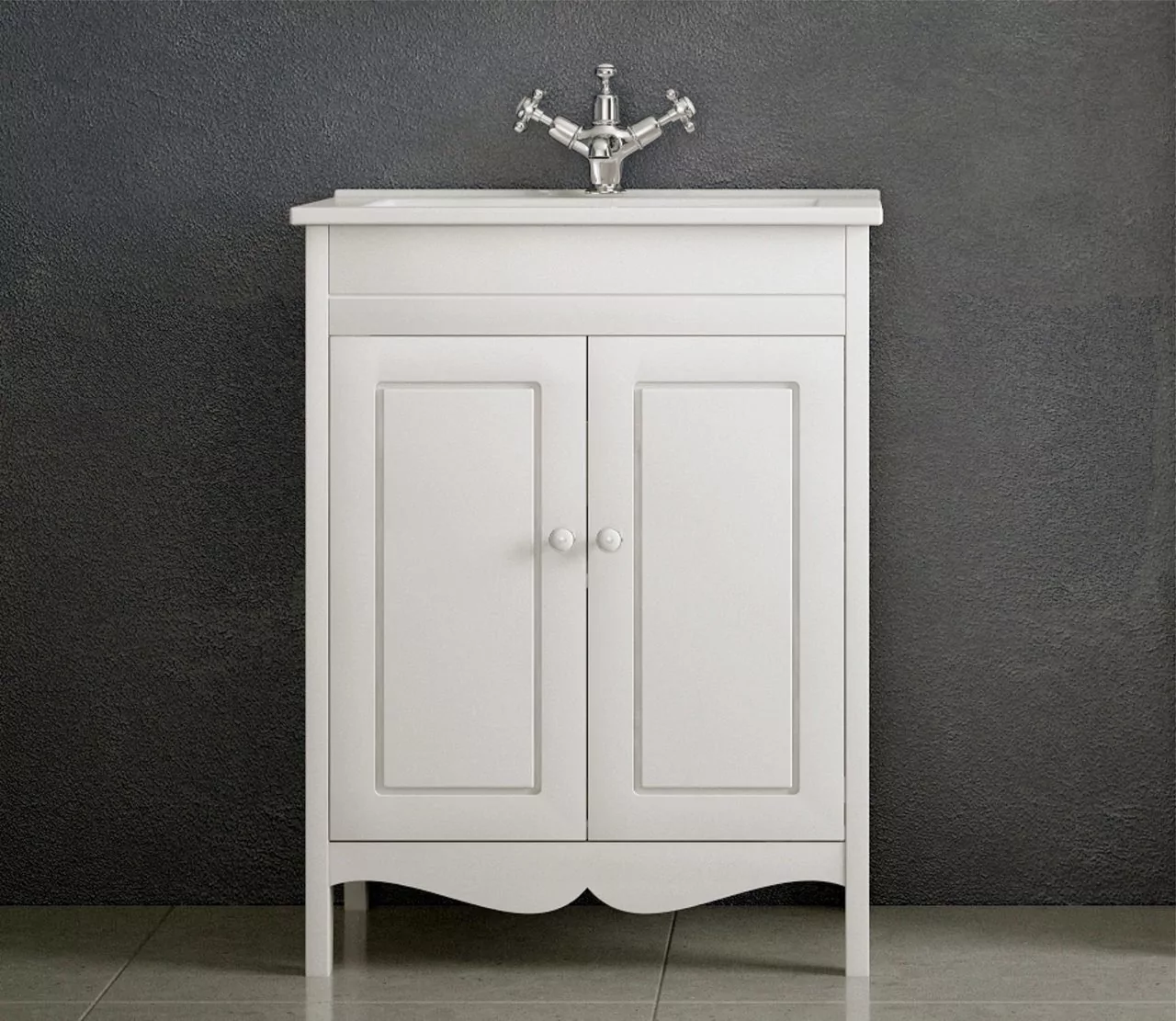 Мебель для ванной Corozo Блюз 65 комплект, напольный, белый