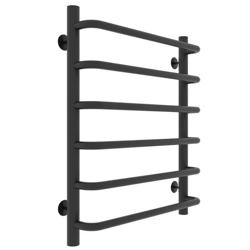 Полотенцесушитель водяной Laris Стандарт П6 500х600 черный матовый