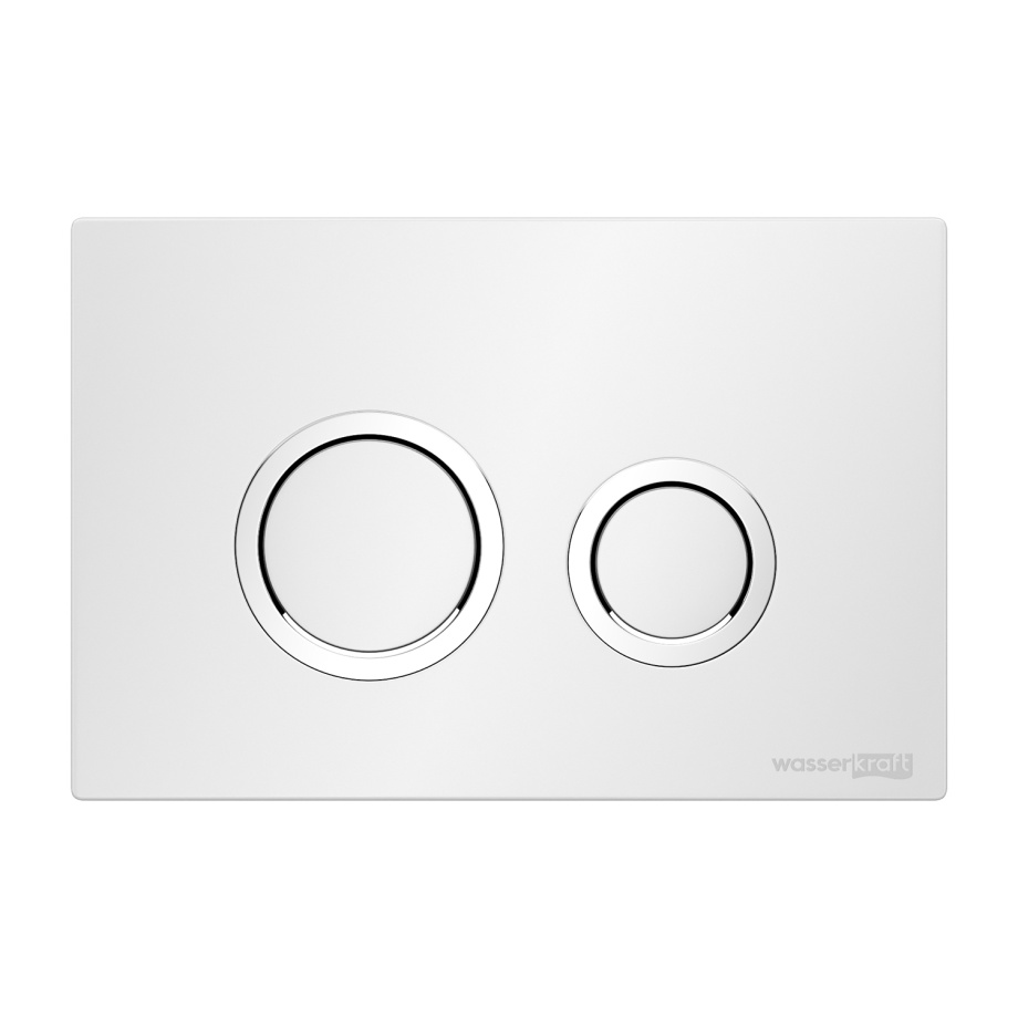 Кнопка смыва WasserKraft WH01 механическая, белый