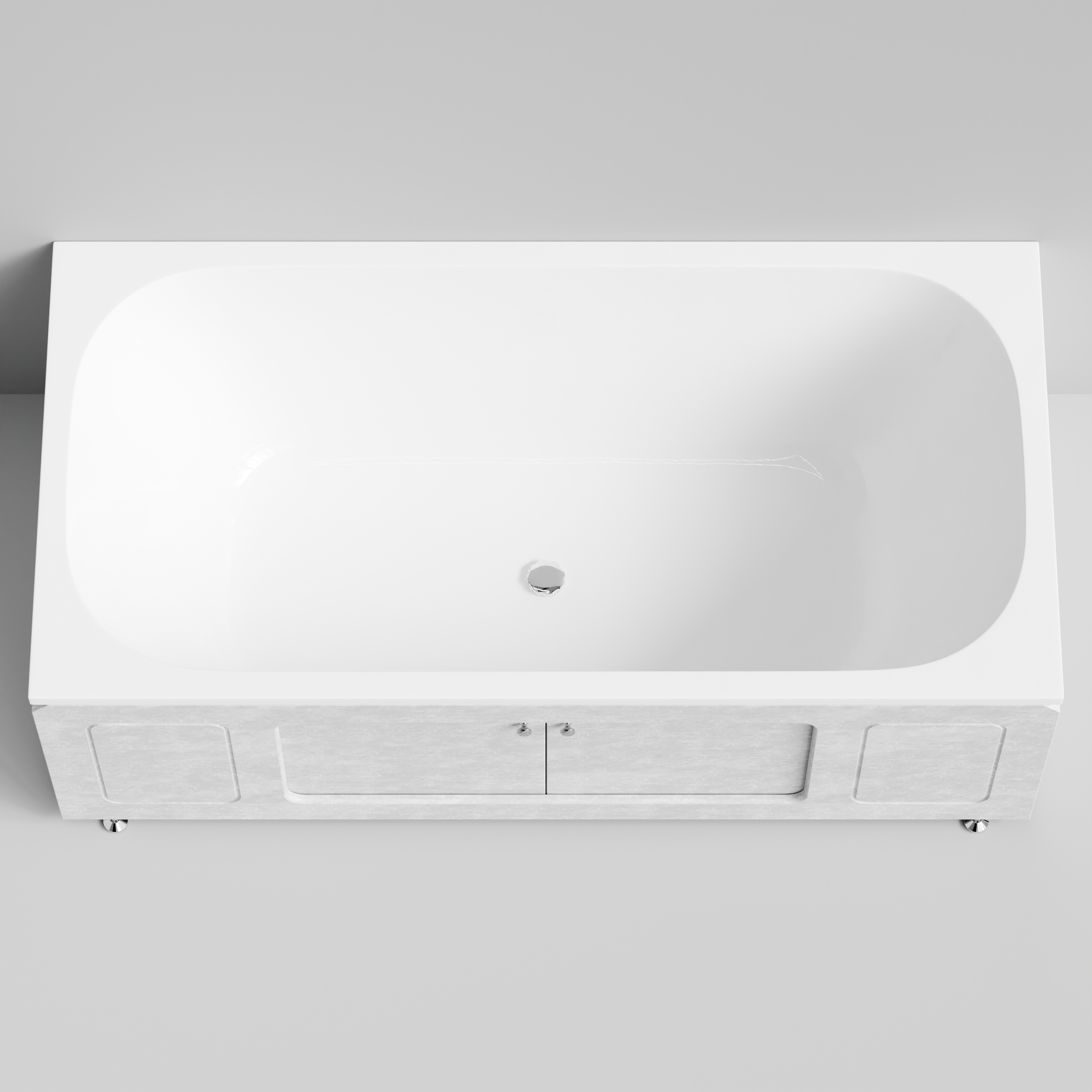 Экран под ванну Vod-ok Лидер 170 раздвижной Белый камен