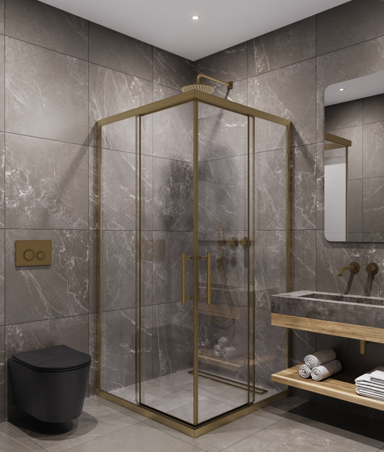 Душевой угол Timo TKSS-90/17C-8, 900*900*2000, профиль мат золото, стекло прозрачное 8 мм Душевой угол Timo TKSS-90/17C-8, 900*900*2000, профиль мат золото, стекло прозрачное 8 мм