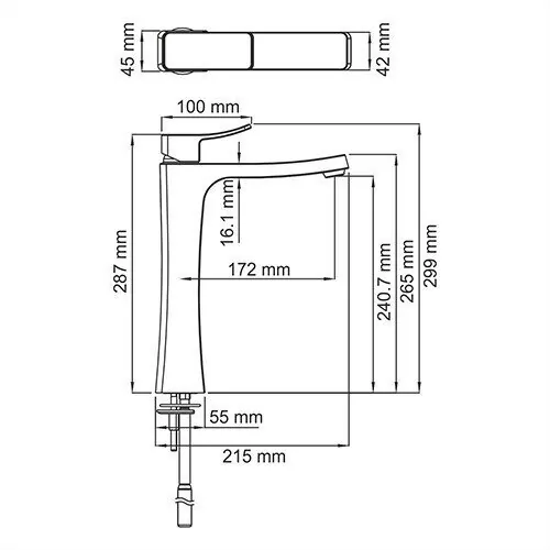 Смеситель для раковины WasserKraft Aller 1063H хром от магазина Vanna-Vanna.ru!
