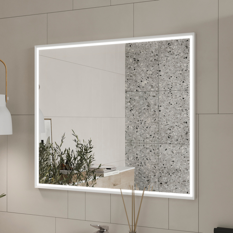 Зеркало EQUIL Lago LED 80 с подсветкой, белый