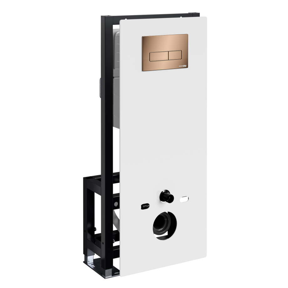 Инсталляция WasserKraft Glan 66TLT.010.ME.WH.RG03 для подвесного унитаза, с кнопкой