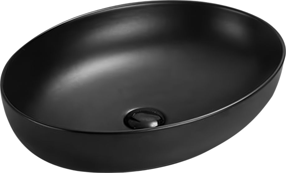 Раковина SantiLine SL-1104MB накладная, черный матовая