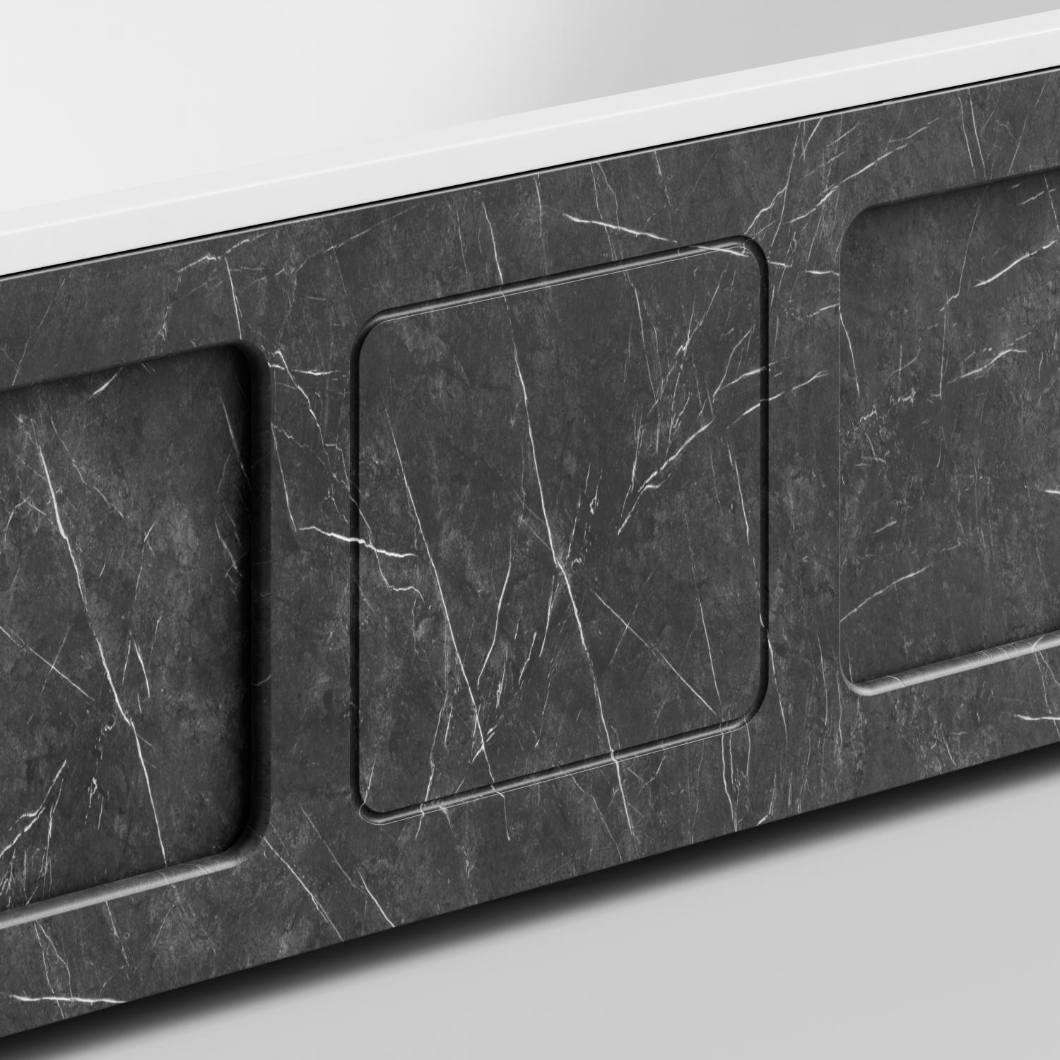 Экран под ванну Vod-ok Хит 180 раздвижной Мрамор Графит софт тач