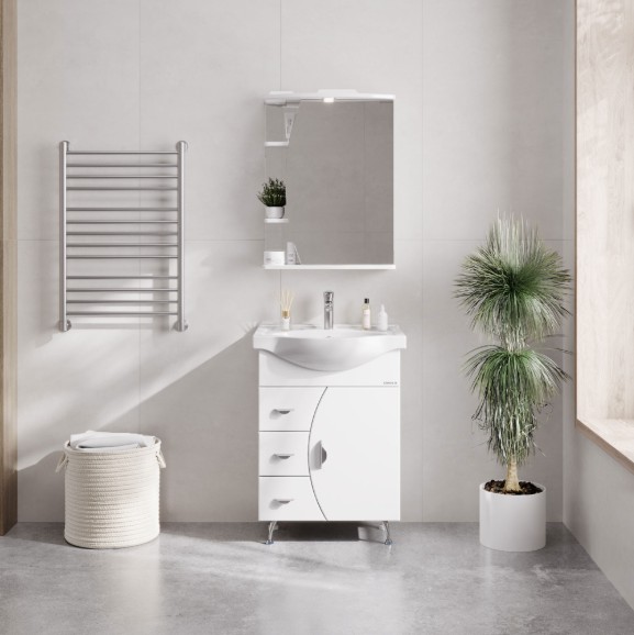 Зеркало-шкаф Onika Луна 55.01 R свет, белый