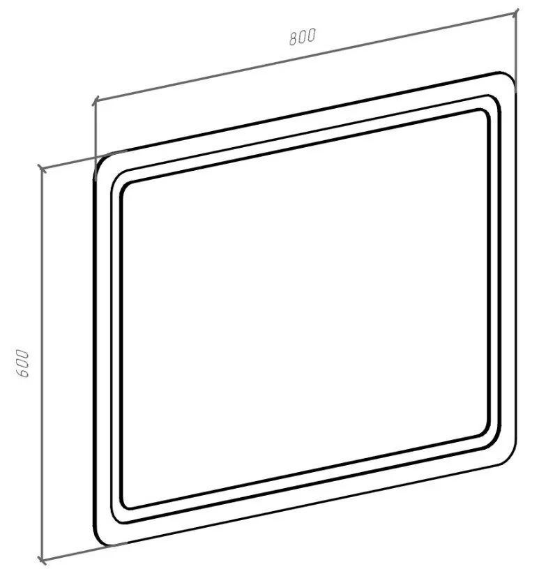 Зеркало Bellezza Альдо 80 свет, белый