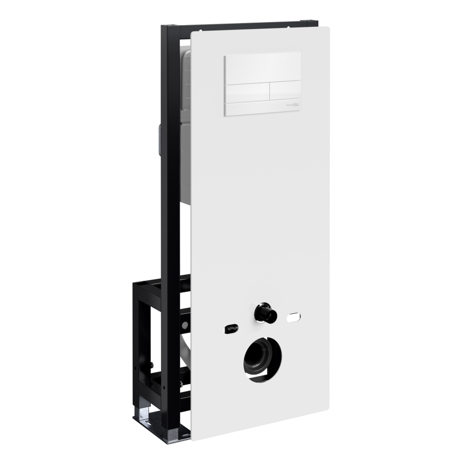 Инсталляция WasserKraft Glan 66TLT.010.ME.WH.WM04 для подвесного унитаза, с кнопкой