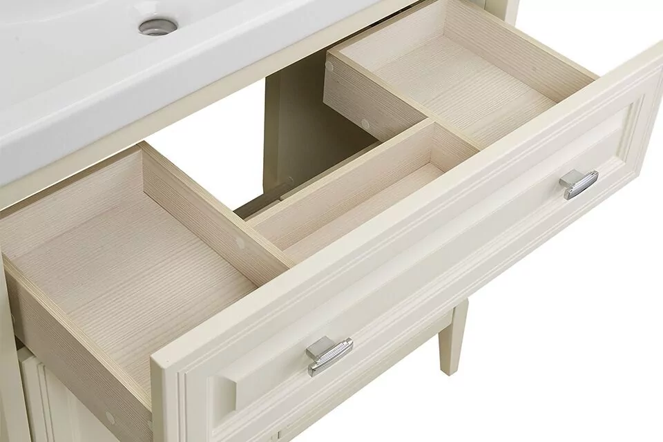 Тумба с раковиной Asb-Woodline Монте 80 напольная, бежевая