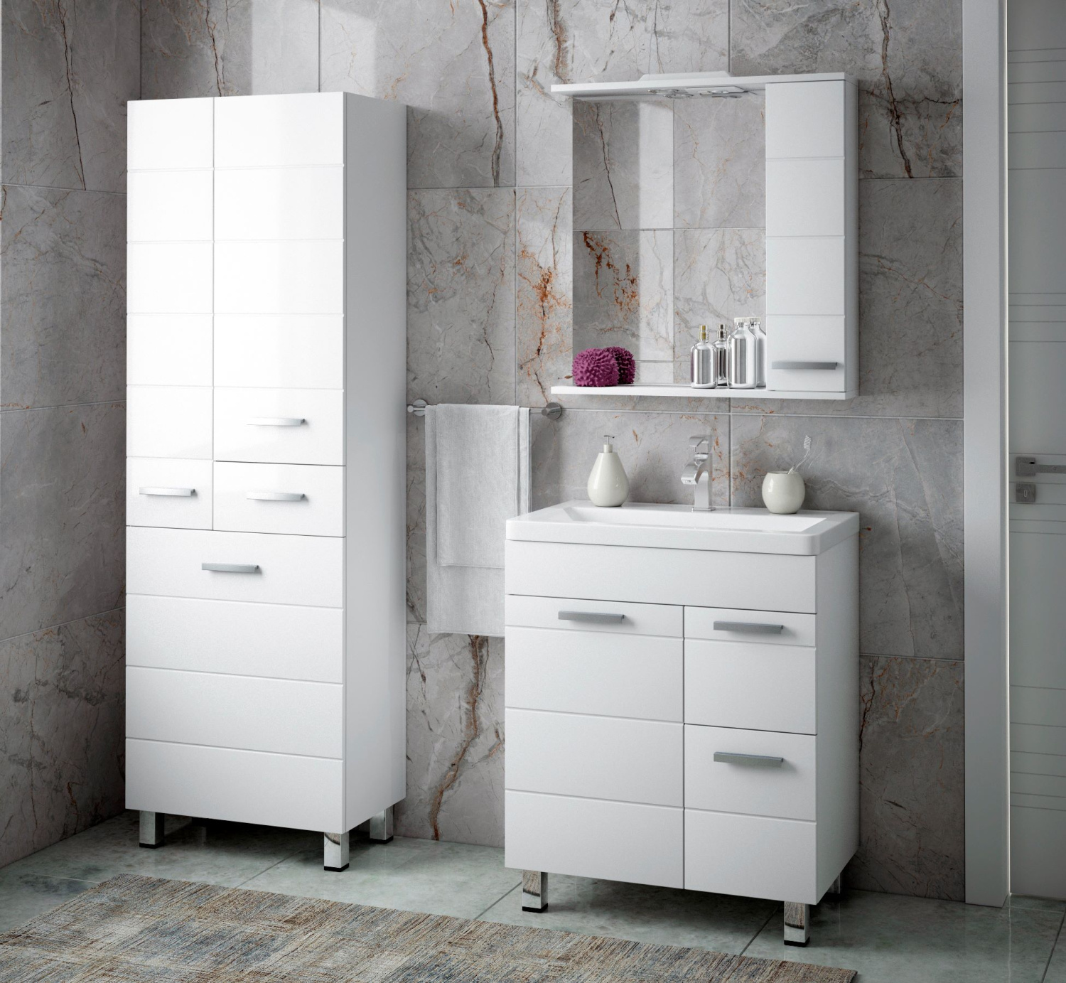 Тумба напольная Corozo Денвер 70 Z2 Фостер 70 белый