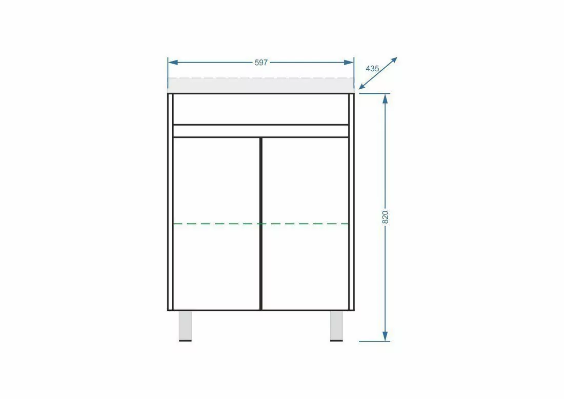 Мебель для ванной Stella Polar Фаворита 60 комплект, напольный, белый глянец