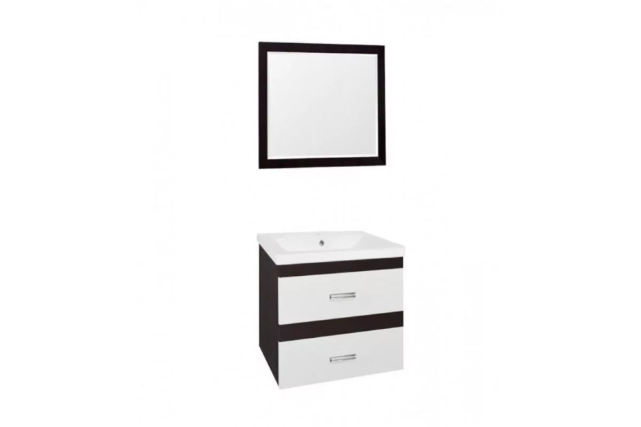 Мебель для ванной Style Line Сакура 80 Люкс Plus, комплект, подвесной, белый, венге