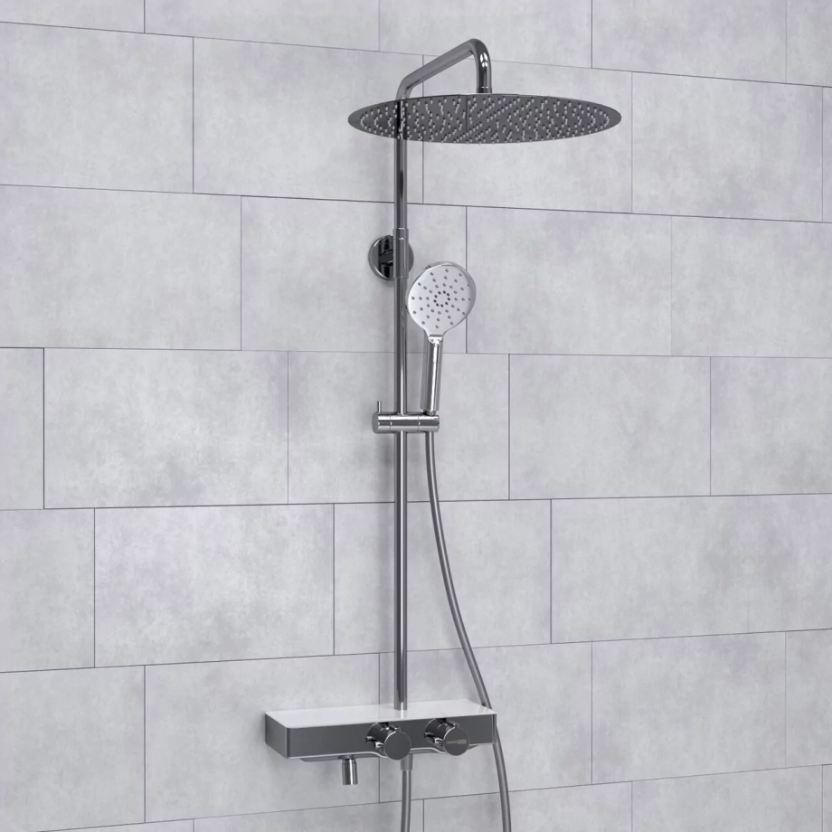 Душевая стойка WasserKraft A113.117.127.CH Thermo хром