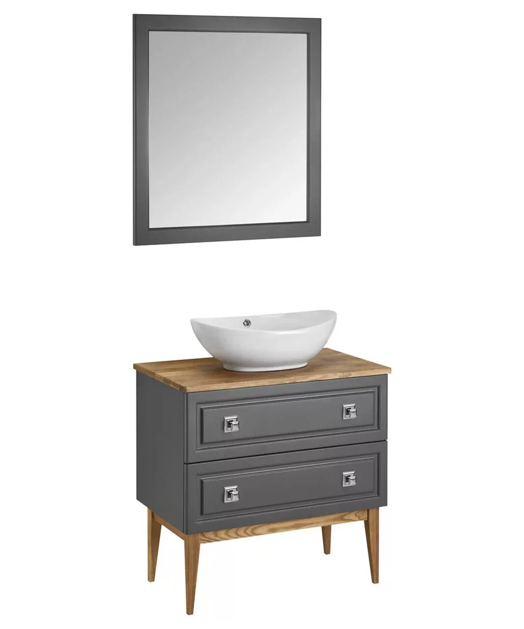 Зеркало ASB Woodline Каталина 80 серый