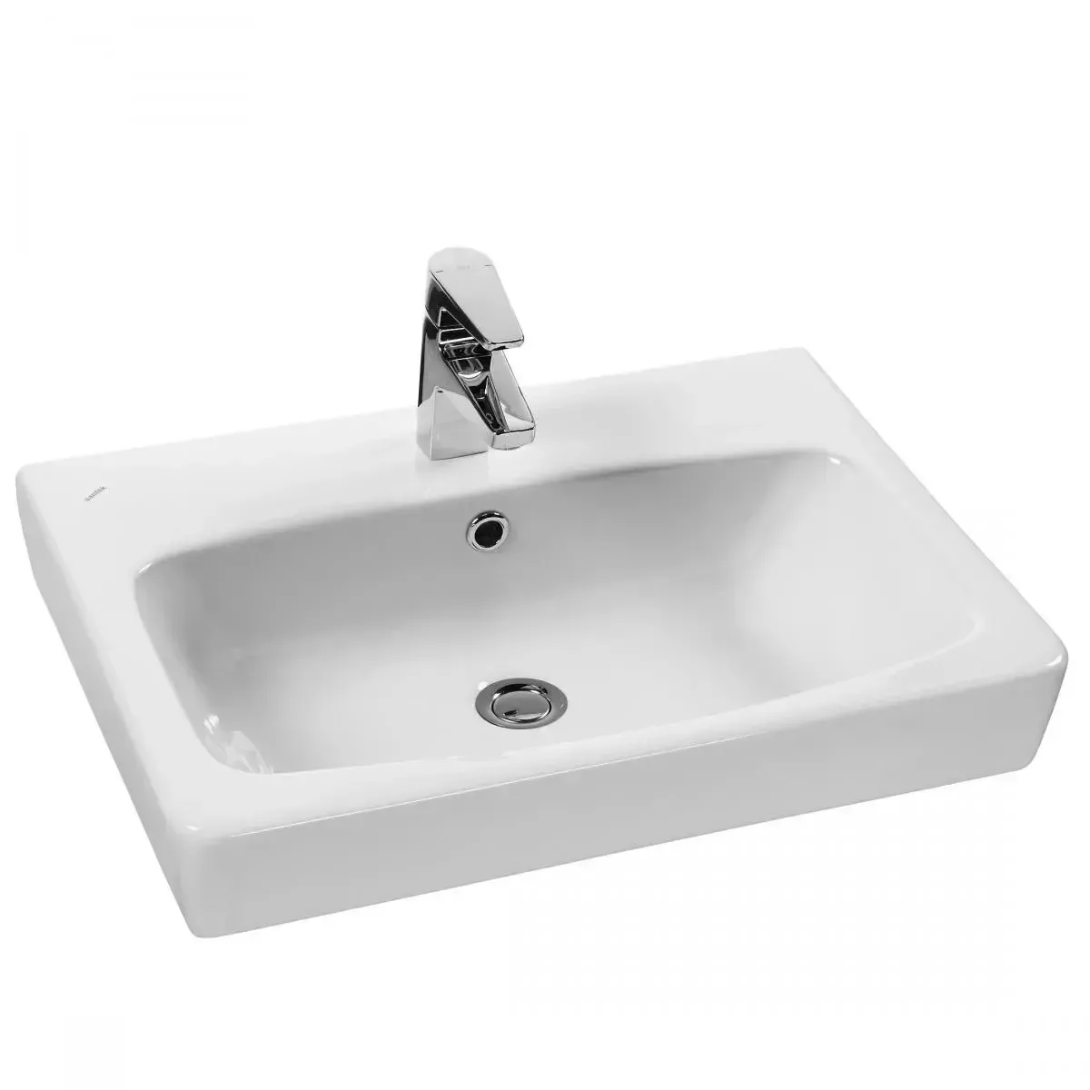 Тумба напольная 1Marka Tera 60Н с раковиной Нео 60, 1 дверь, белый