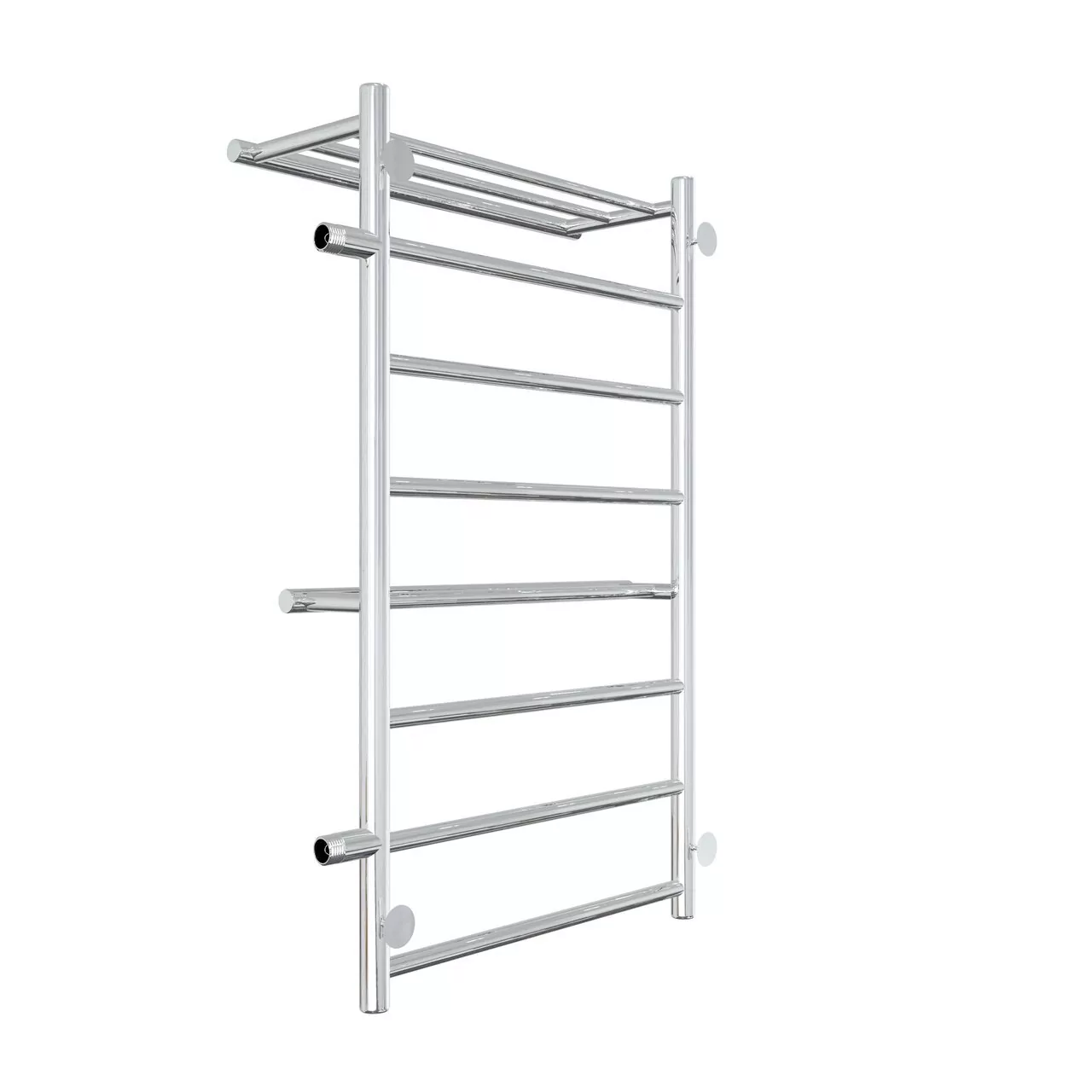 Полотенцесушитель водяной Laris Лавина П9 500х800 R МЦ 500-1, боковой, с полкой, хром