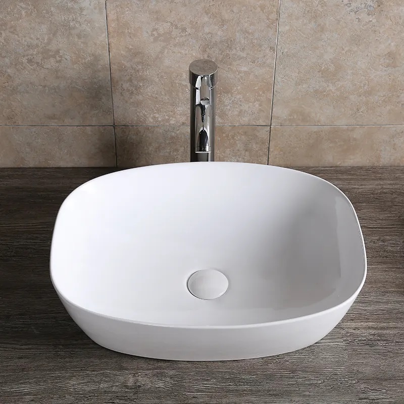 Раковина Ceruttispa CR0064 накладная, белая, прямоугольная 510х390х140