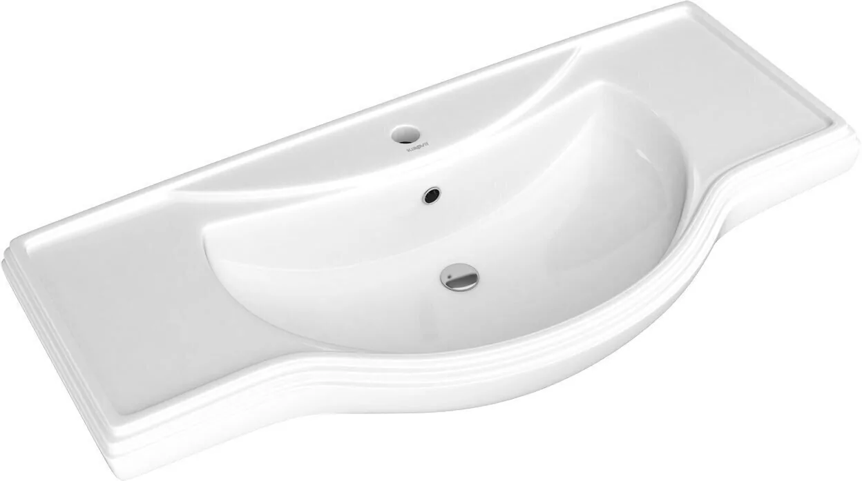 Тумба напольная ValenHouse Эллина 105/2 с раковиной Классик 105, 1 дверь, 6 ящиков, кальяри, хром