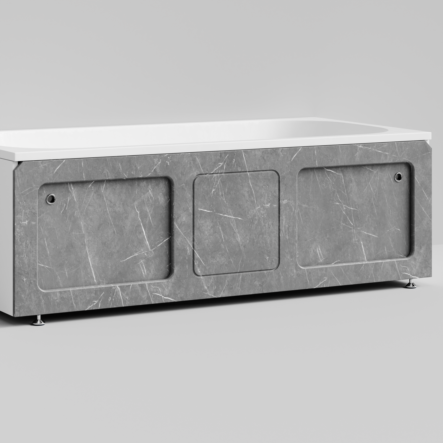 Экран под ванну Vod-ok Хит 170 раздвижной Мрамор Серый софт тач