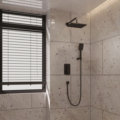 Встраиваемая душевая система Veconi VERONA VE-510-B-C4, Чёрный матовый от магазина Vanna-Vanna.ru!