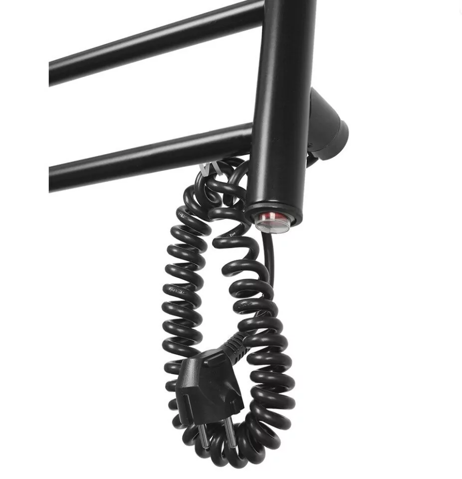 Полотенцесушитель электрический Domoterm Аврора DMT 109-6 50х71 EK R правый, черный матовый