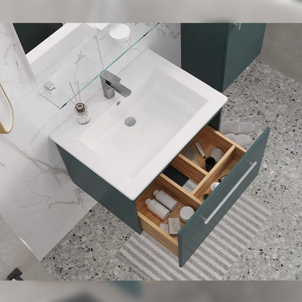 Тумба с раковиной подвесная Velvex Posse tp.POS.OSK.65.1Y верде, 65 см