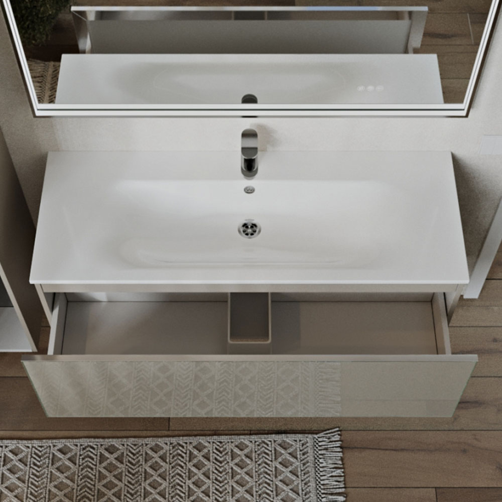 Тумба с раковиной подвесная (120 см) Terminus Vega VEG101201200501OSL, капучино