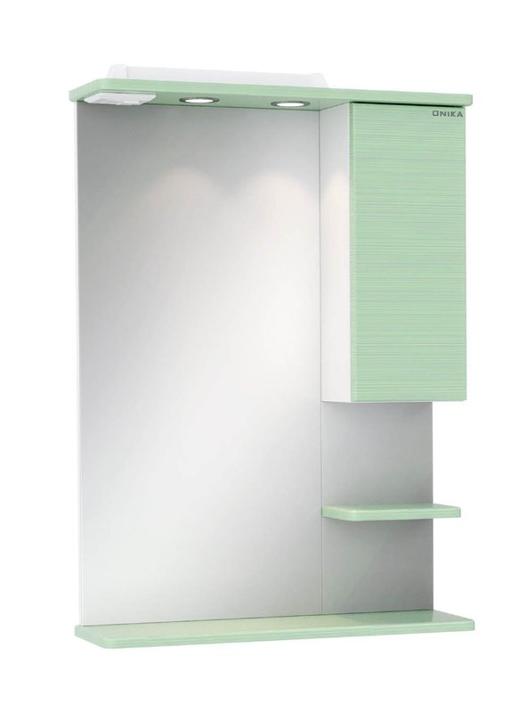 Зеркало со шкафчиком Onika Элита 60.01 R свет, олива