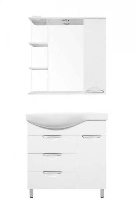 Мебель для ванной Style Line Жасмин 82 R комплект, напольный, белый