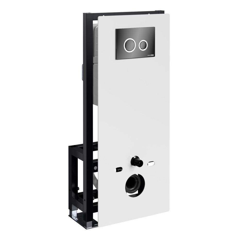 Инсталляция WasserKraft Glan 66TLT.010.ME.WH.PB01 для подвесного унитаза, с кнопкой