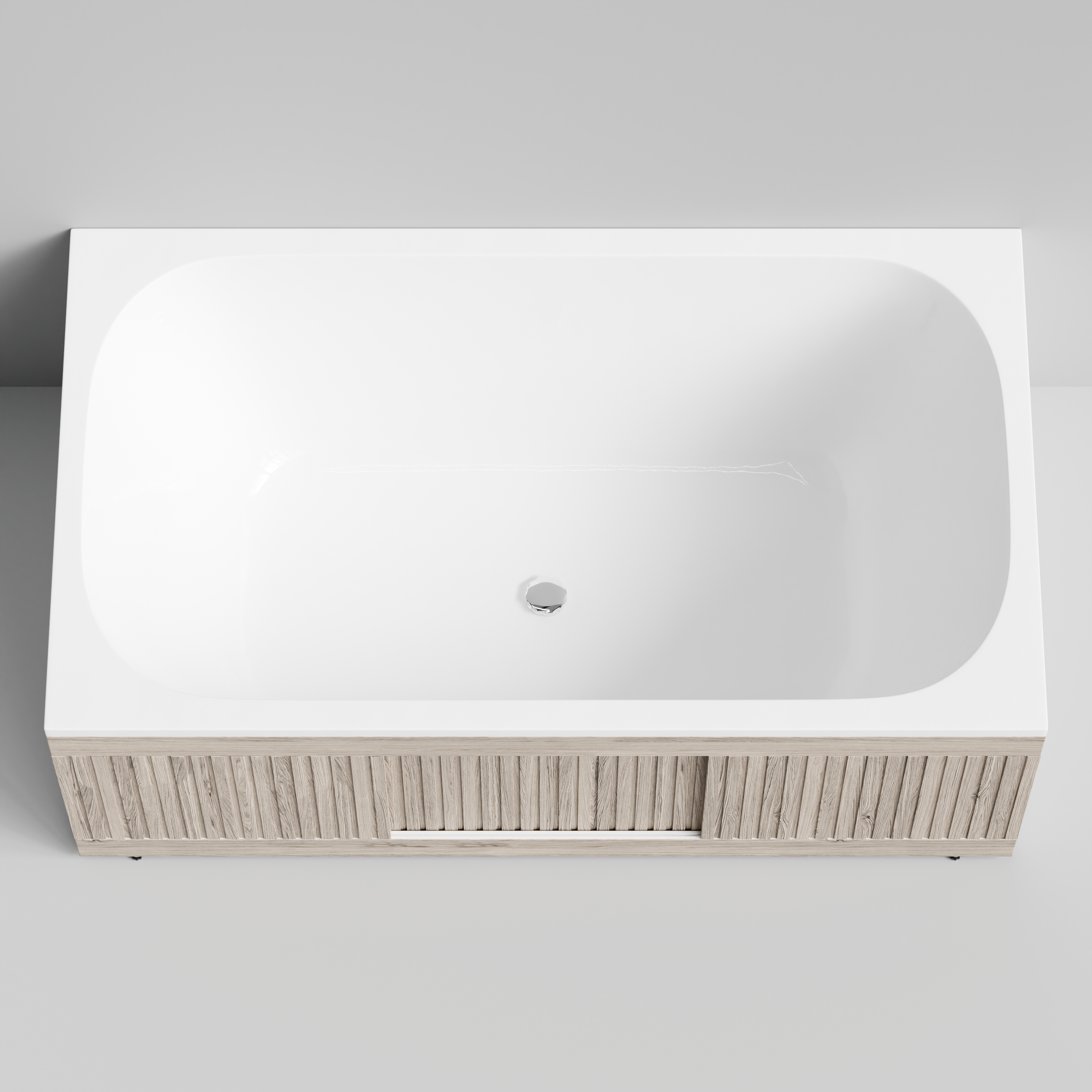 Экран под ванну Vod-ok Тач 150 раздвижной Дубослив ореховый светлый